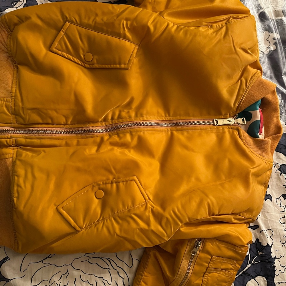 Vibrant Yellow Bomber Jacket